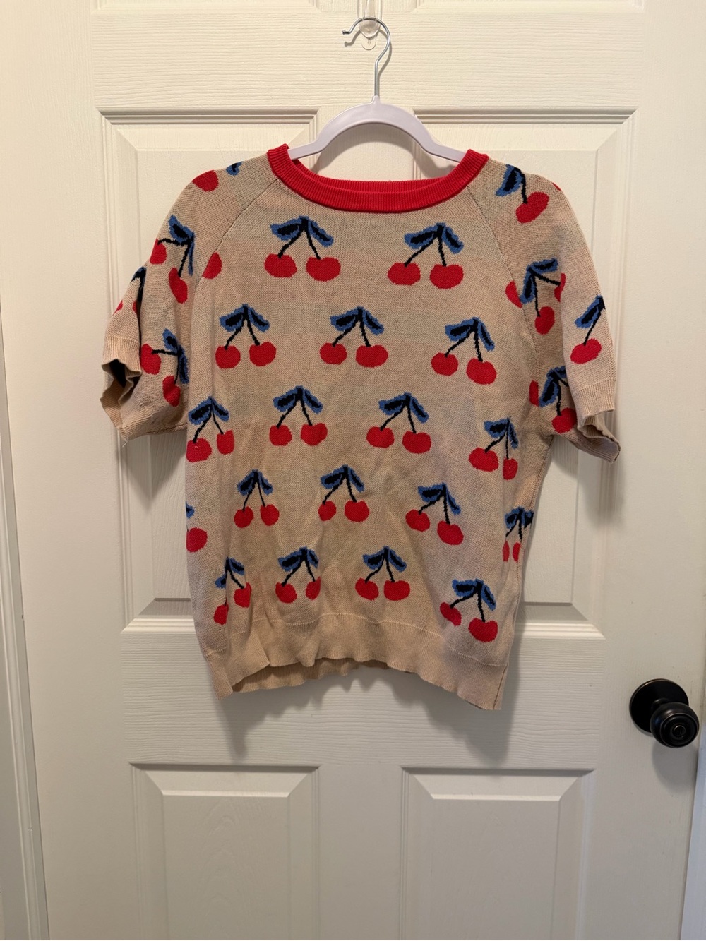 Oxknit Women’s Cropped Cherry Sweater